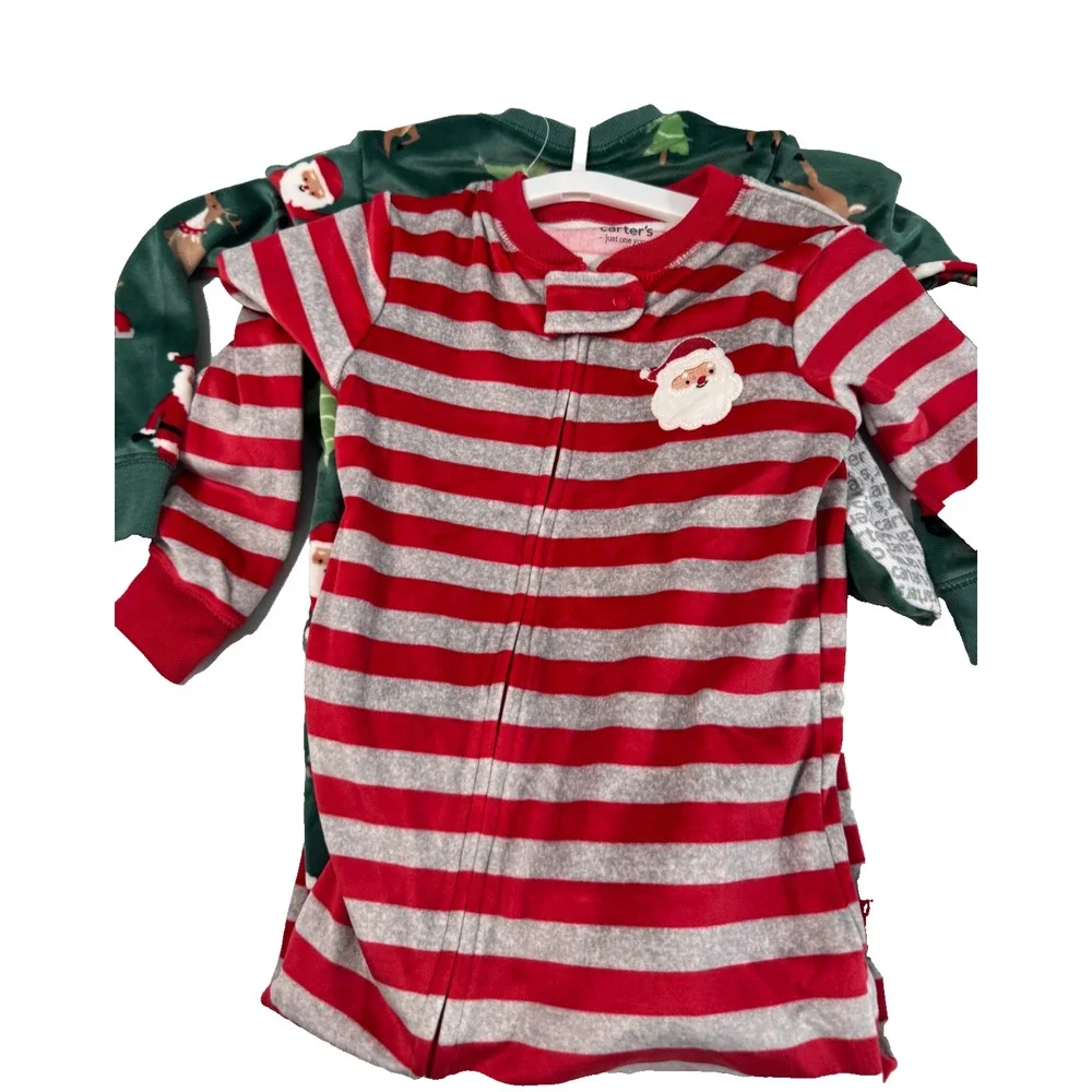 Carter's Just One You Toddler Boys 2pk Snug Fit Christmas Footed Pajama Set 2T
